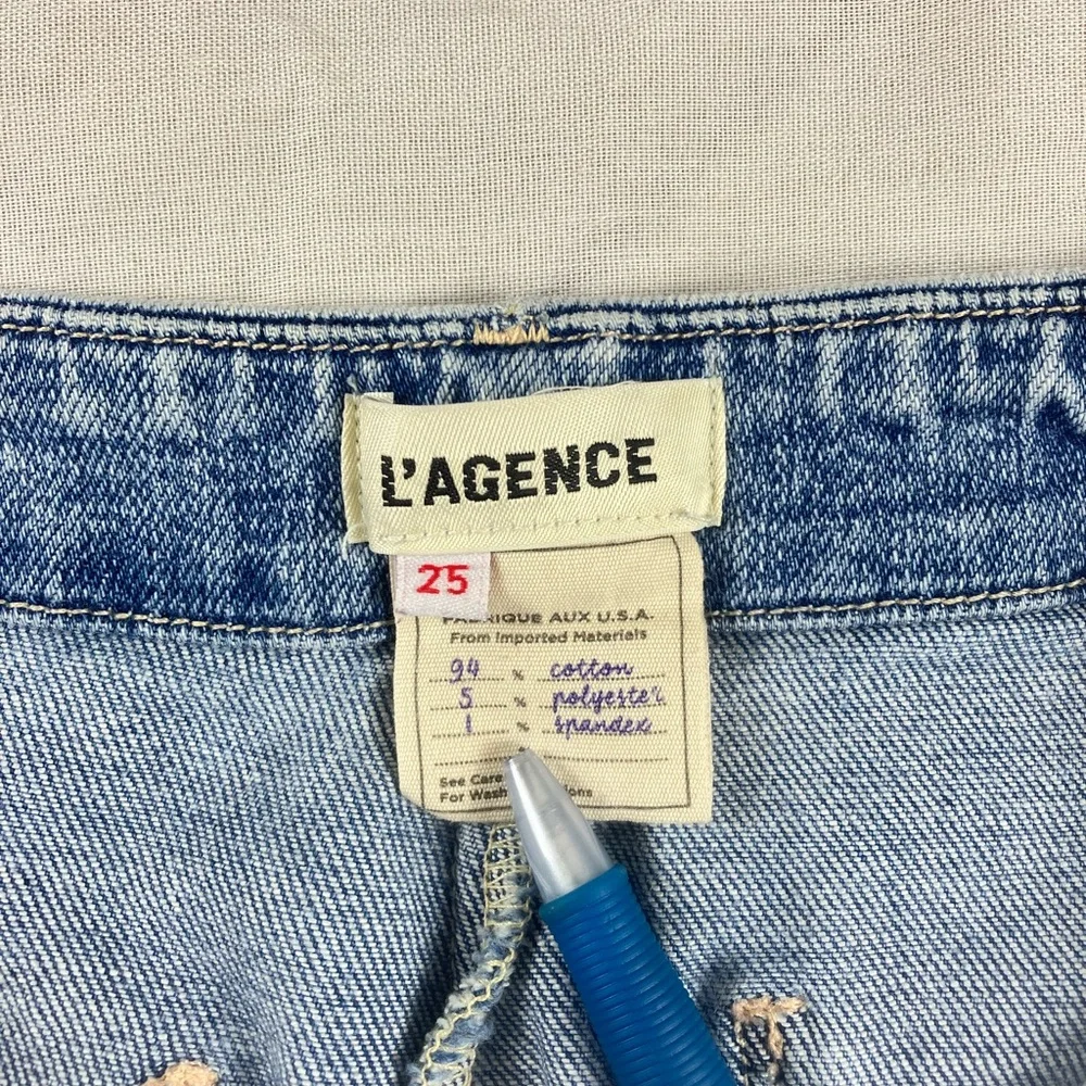 L’Agence Brewer Brooklyn High Rise Utility Wide Leg Jeans - Picture 8 of 9